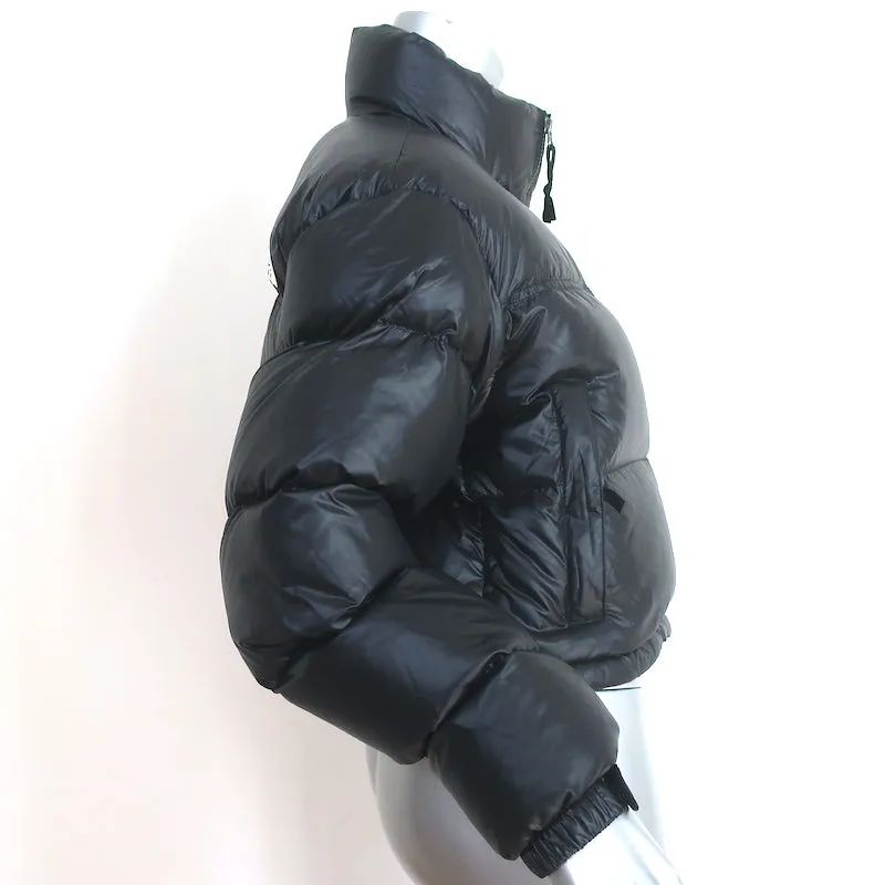 The North Face Nuptse Cropped Down Puffer Jacket Black Size Medium