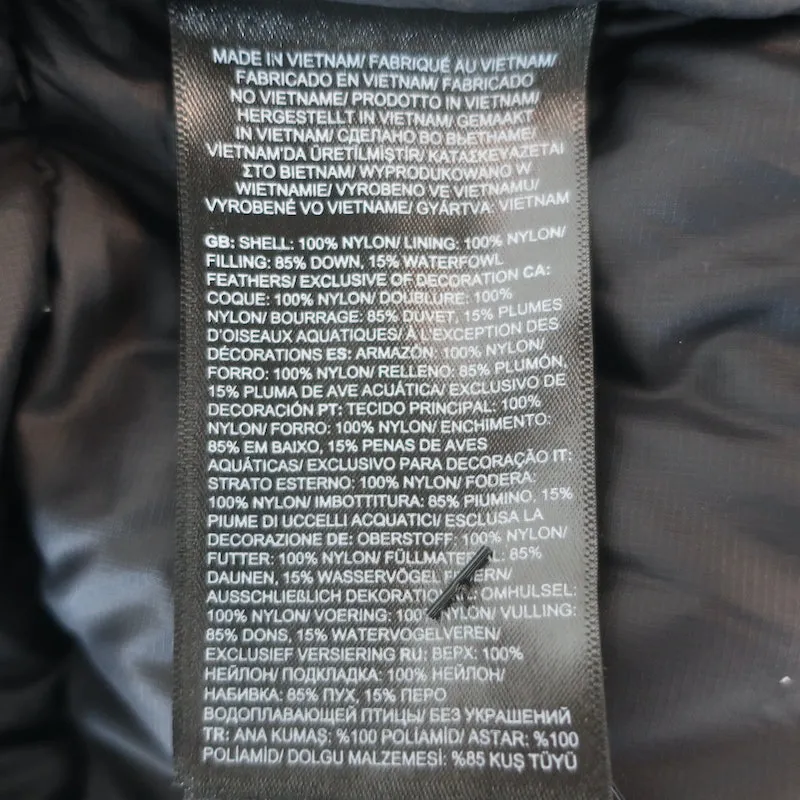 The North Face Nuptse Cropped Down Puffer Jacket Black Size Medium