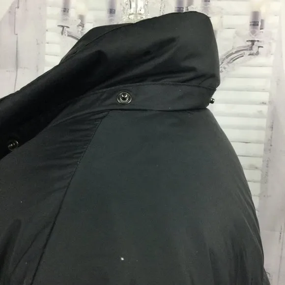 THEORY Down Puffer Jacket Coat Black Zip Up M