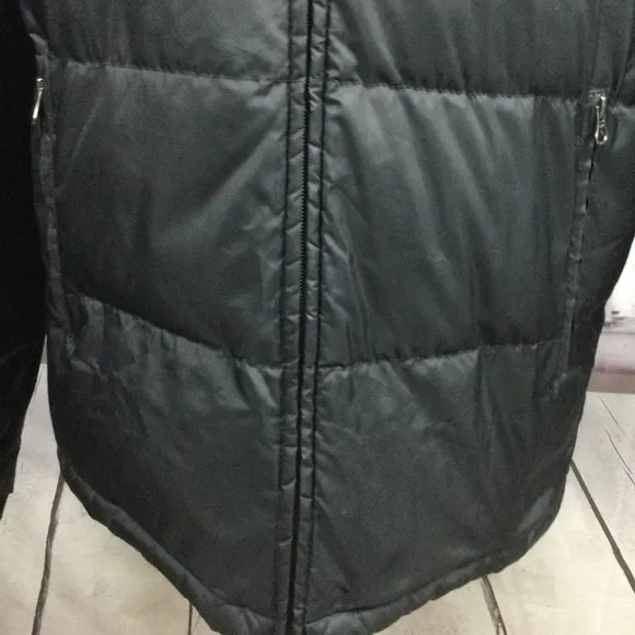 THEORY Down Puffer Jacket Coat Black Zip Up M