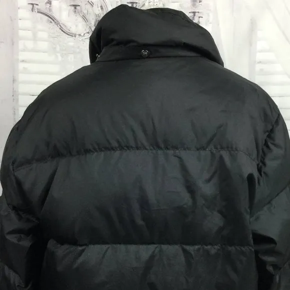 THEORY Down Puffer Jacket Coat Black Zip Up M