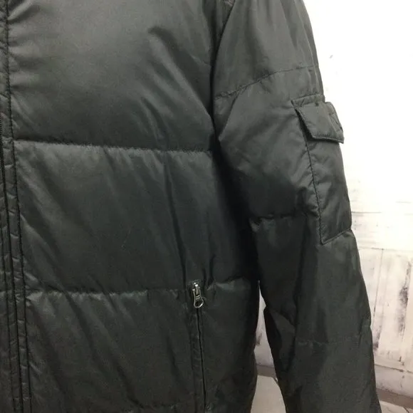 THEORY Down Puffer Jacket Coat Black Zip Up M