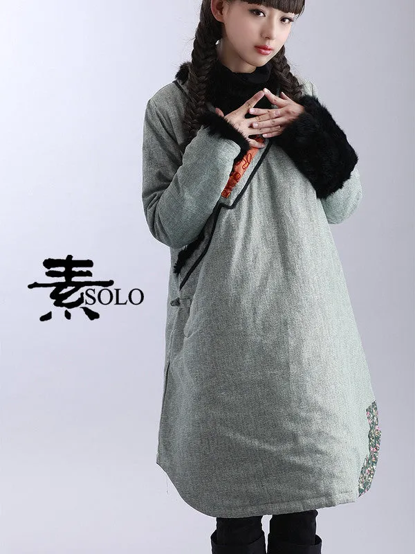 Tibetan Odval long puffer coat