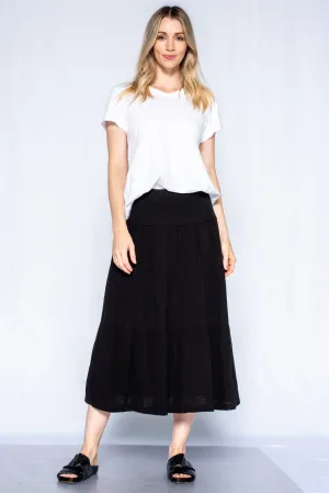 Tiered Long Ruffled Skirt Fully Lined