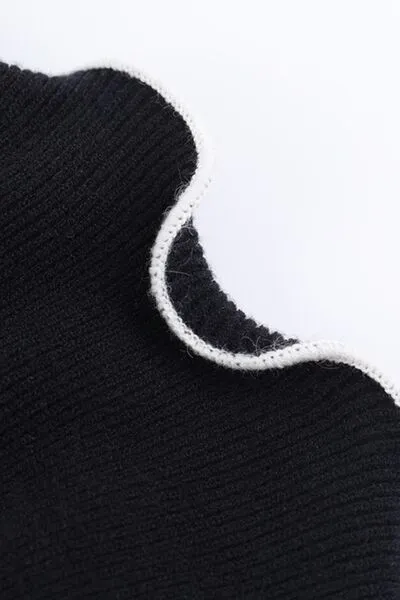 Trim Long Sleeve Mini Dress
