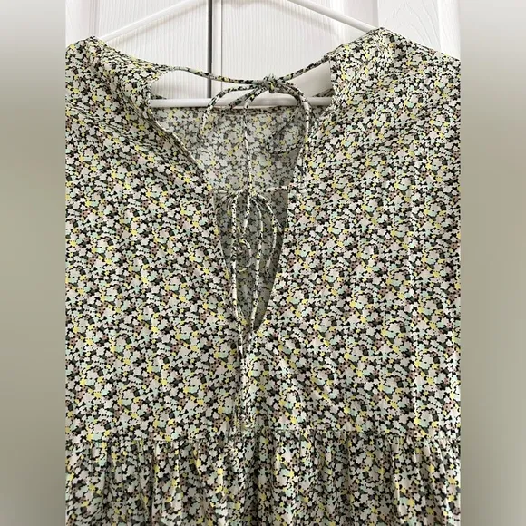 Vero Moda Lykke Puff Sleeve Floral Print Dress size small