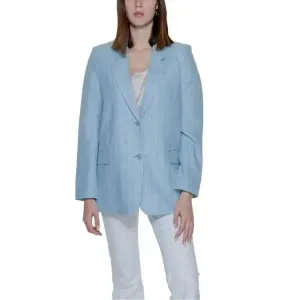 Vero Moda Women's Blue Pinstripe Blazer