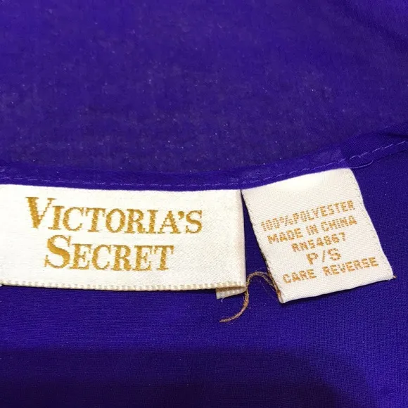 Vintage Gold Label VS Purple Ruffled Night Dress