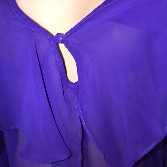 Vintage Gold Label VS Purple Ruffled Night Dress