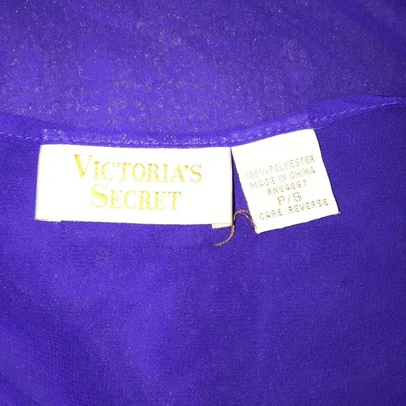 Vintage Gold Label VS Purple Ruffled Night Dress