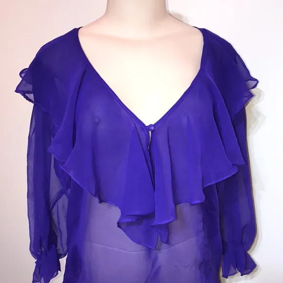 Vintage Gold Label VS Purple Ruffled Night Dress