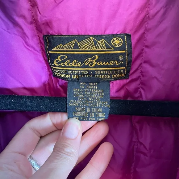 Vtg Eddie Bauer Puffer Coat Size S
