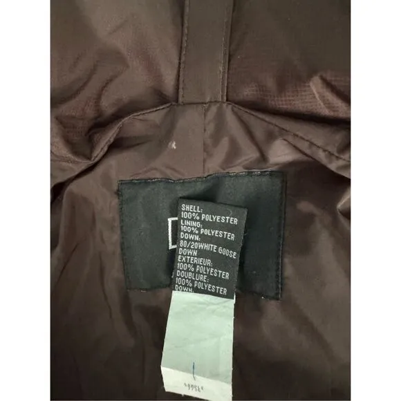 Vtg Womens NILS Goose Down Ski Vest Brown Glam Fur Trim Warm Puffer Jacket Sz 8