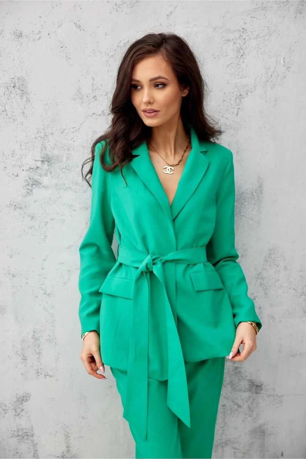 Waist-Tie Blazer Jacket Elegance