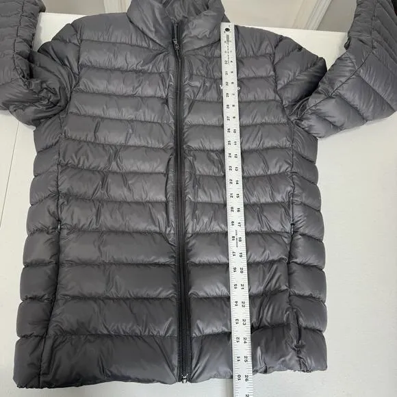 Wantdo Womens Jacket Small Gray Duck Down Puffer Ultra Light Packable Travel