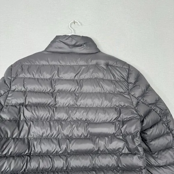 Wantdo Womens Jacket Small Gray Duck Down Puffer Ultra Light Packable Travel