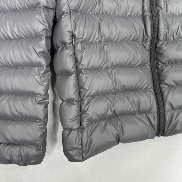 Wantdo Womens Jacket Small Gray Duck Down Puffer Ultra Light Packable Travel