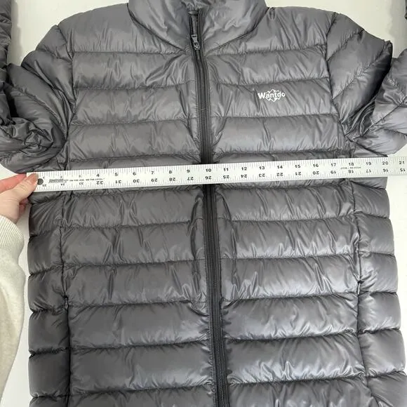 Wantdo Womens Jacket Small Gray Duck Down Puffer Ultra Light Packable Travel