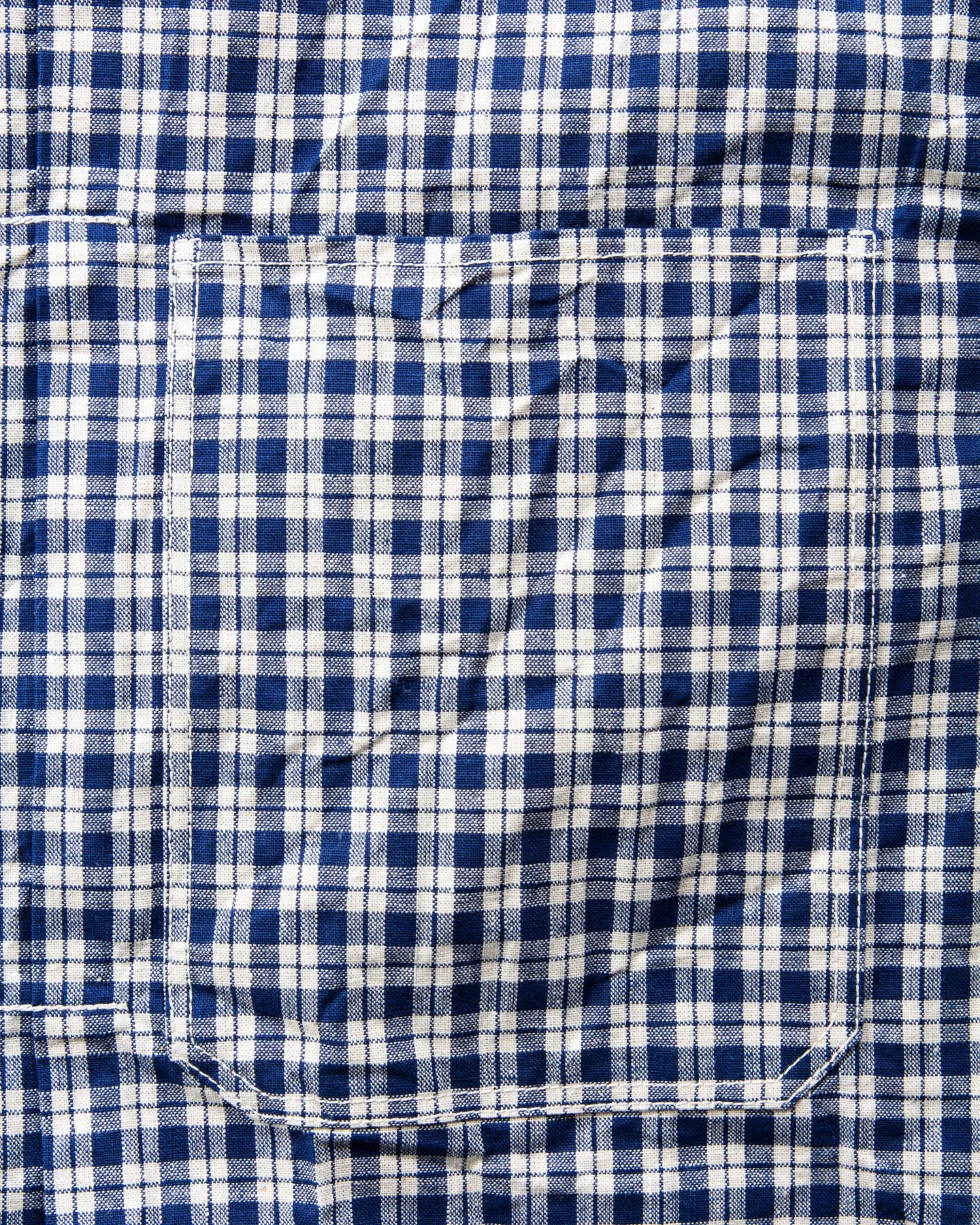 Warehouse & Co Lot 2166 Indigo Check Round Collar Jacket