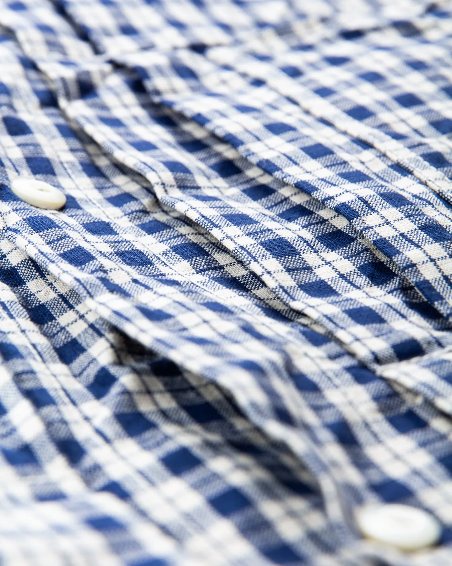 Warehouse & Co Lot 2166 Indigo Check Round Collar Jacket