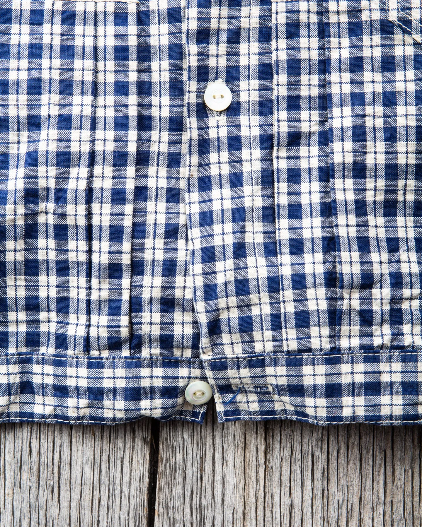 Warehouse & Co Lot 2166 Indigo Check Round Collar Jacket