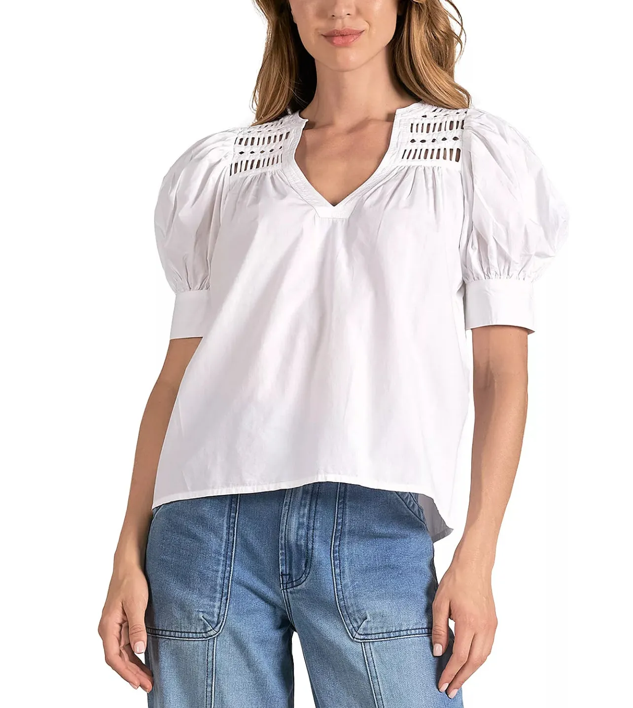 White Detailed Summer Top