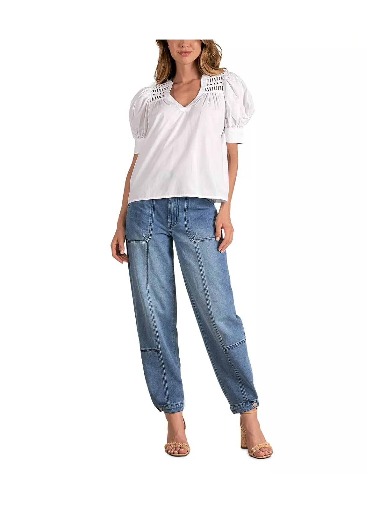 White Detailed Summer Top