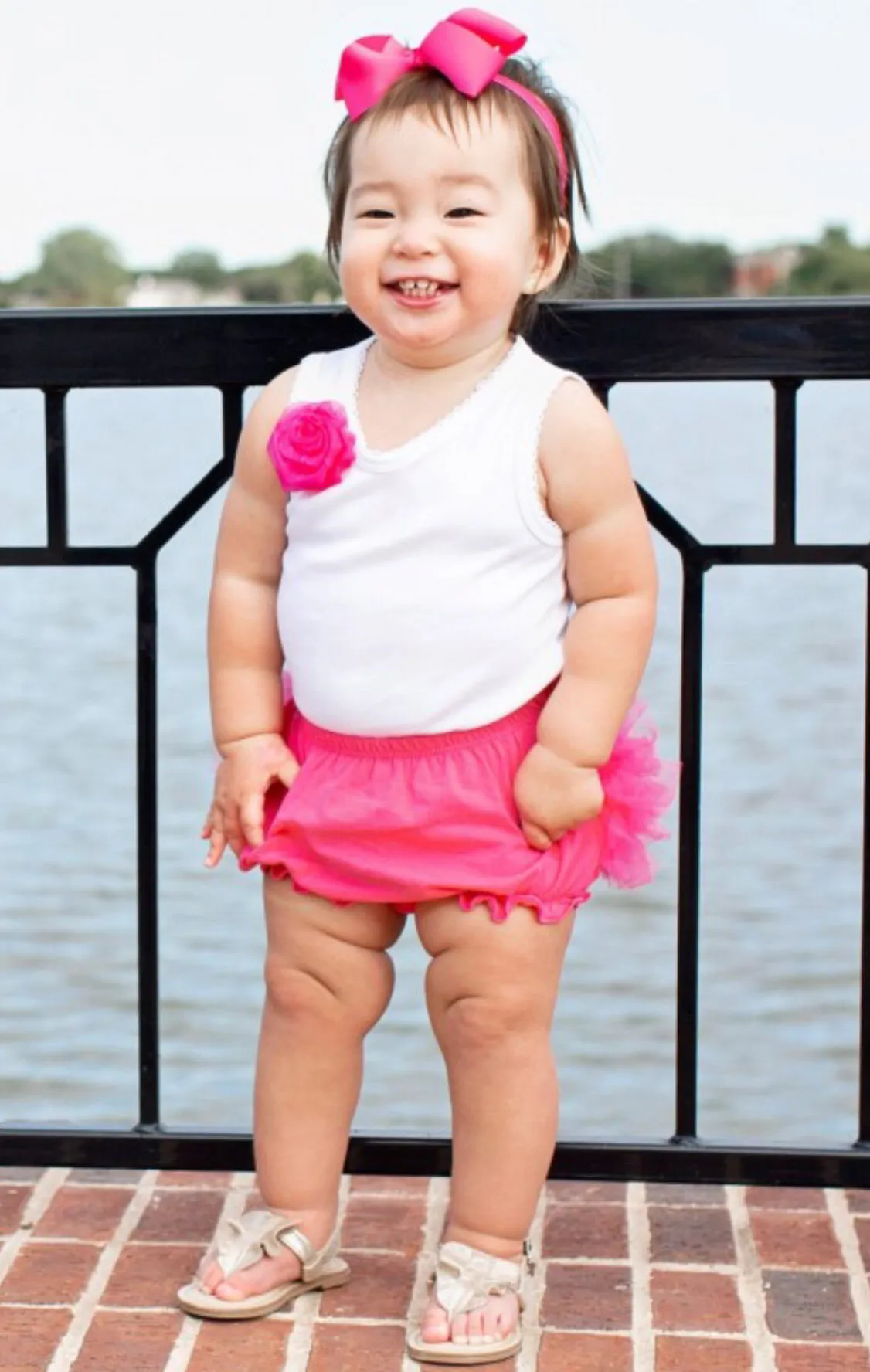 White w/Candy Flower Tank Bodysuit