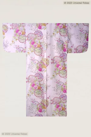 Women Colorful Circles Cotton Yukata Kimono