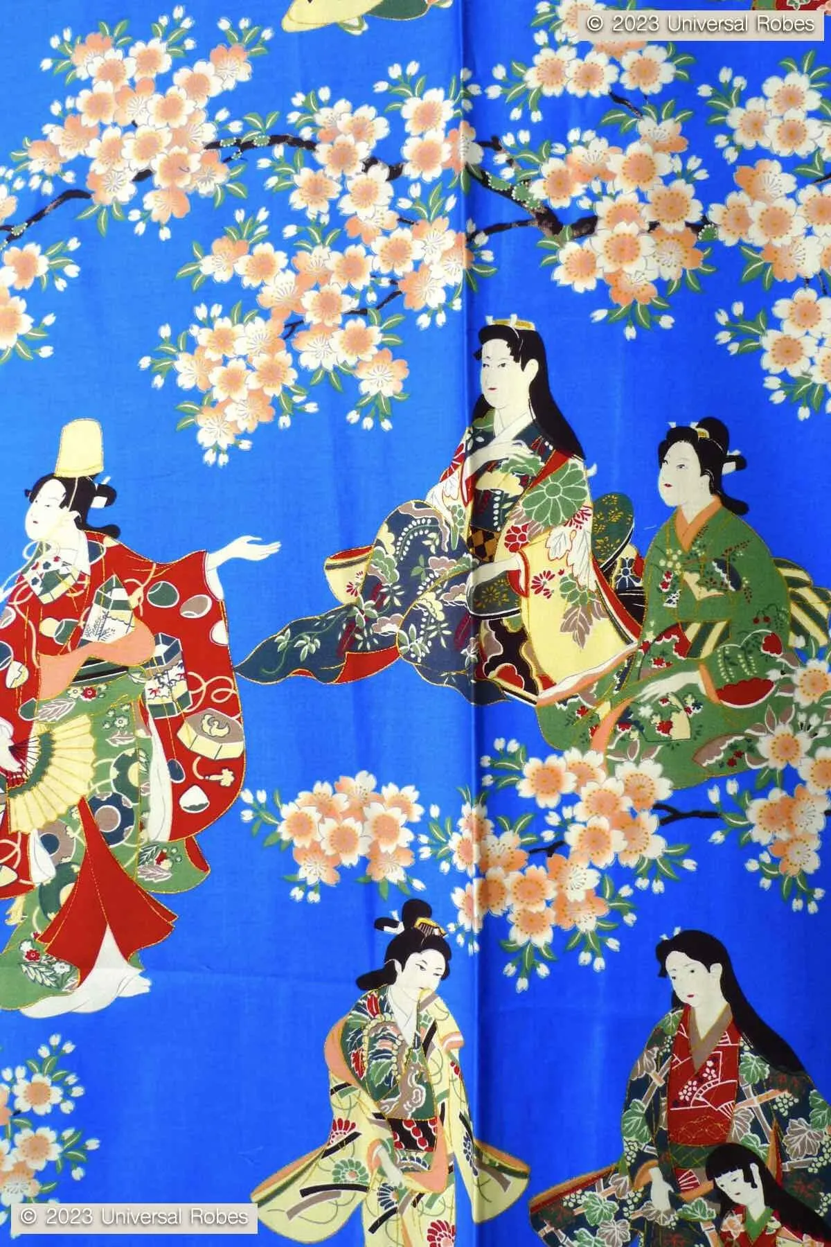 Women Flower Viewing Cotton Sateen Kimono