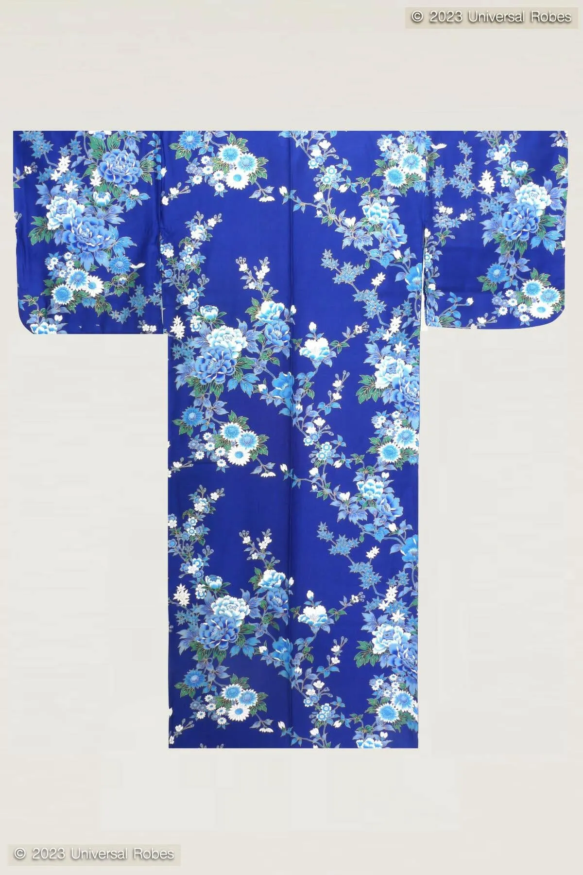 Women Peony & Cherry Blossom Cotton Sateen Kimono