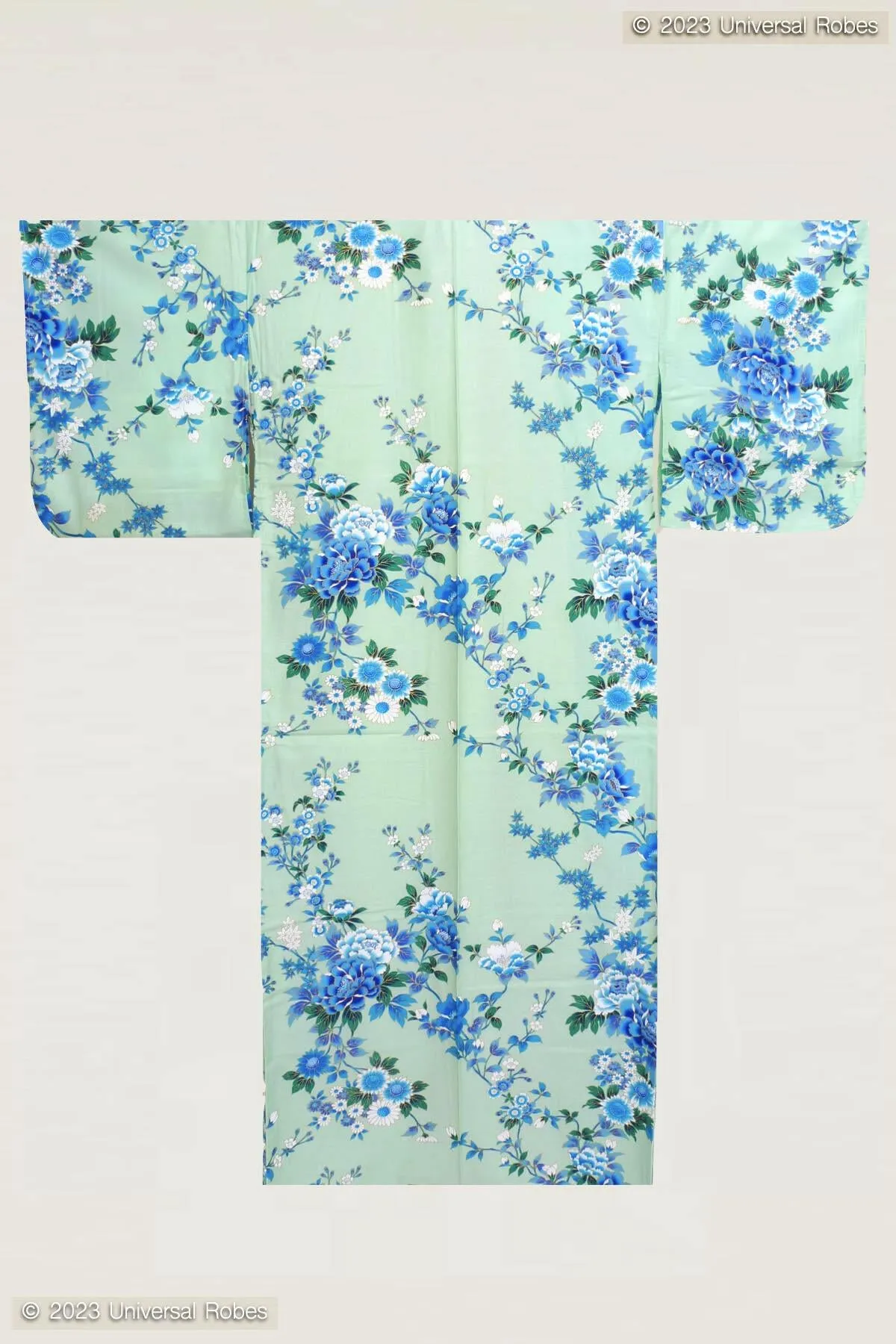 Women Peony & Cherry Blossom Cotton Sateen Kimono
