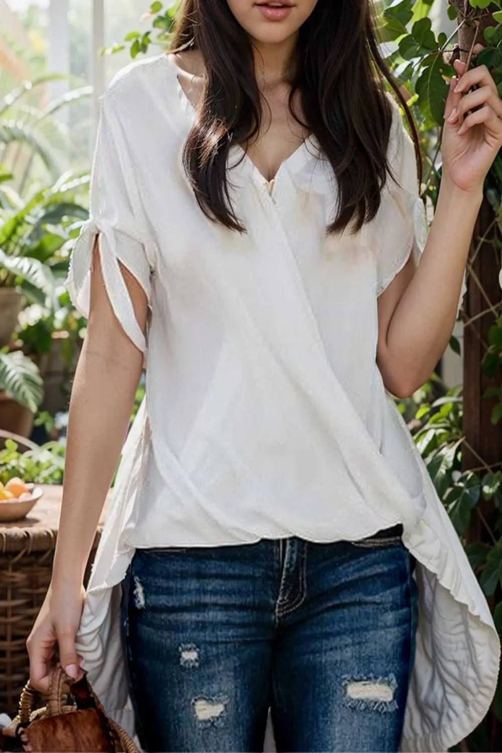 women s blouses loose solid belted long sleeve blouse