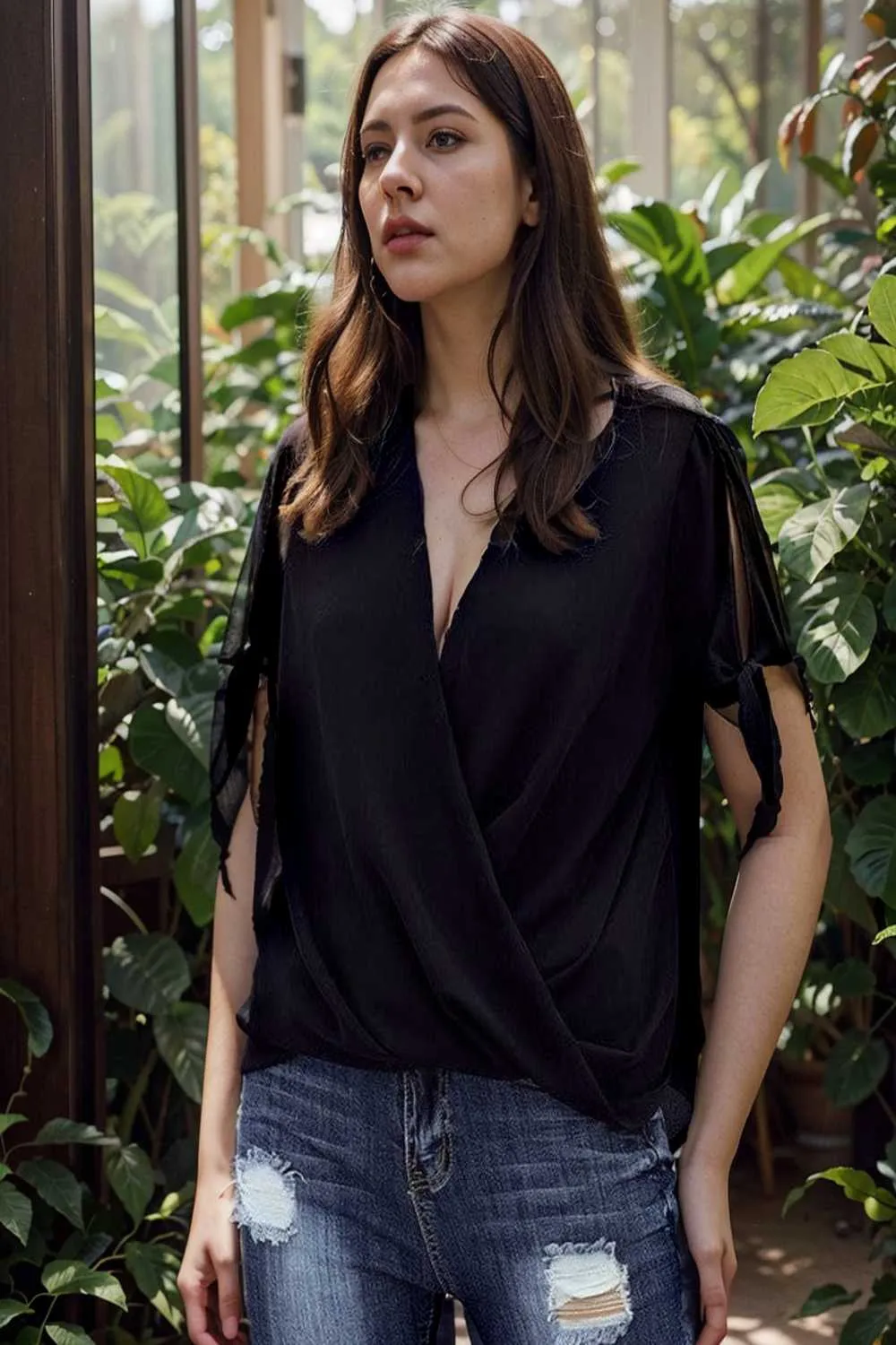 women s blouses loose solid belted long sleeve blouse
