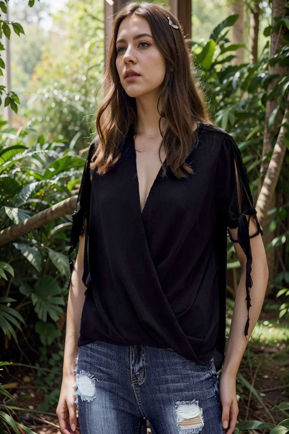 women s blouses loose solid belted long sleeve blouse