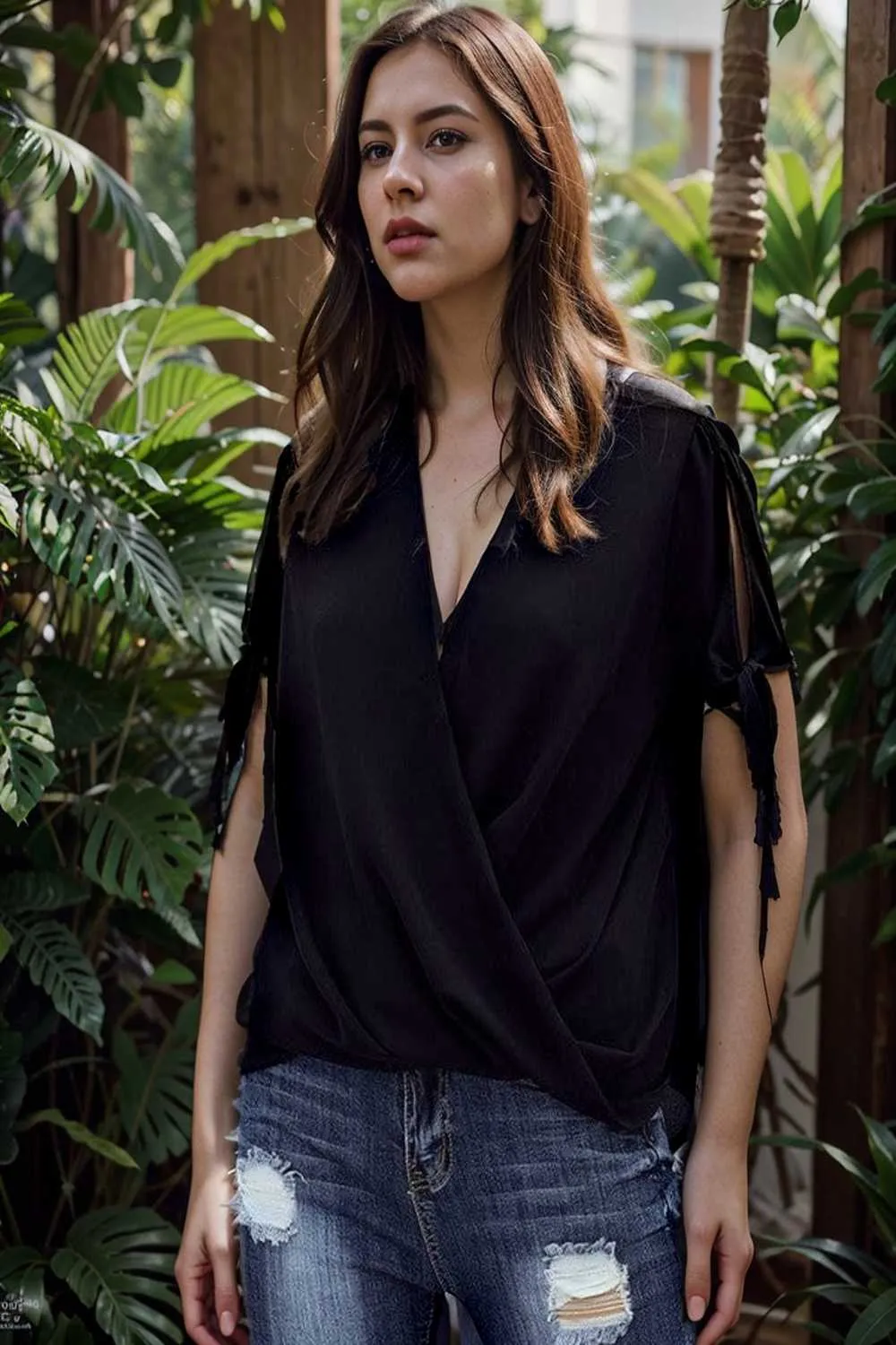 women s blouses loose solid belted long sleeve blouse