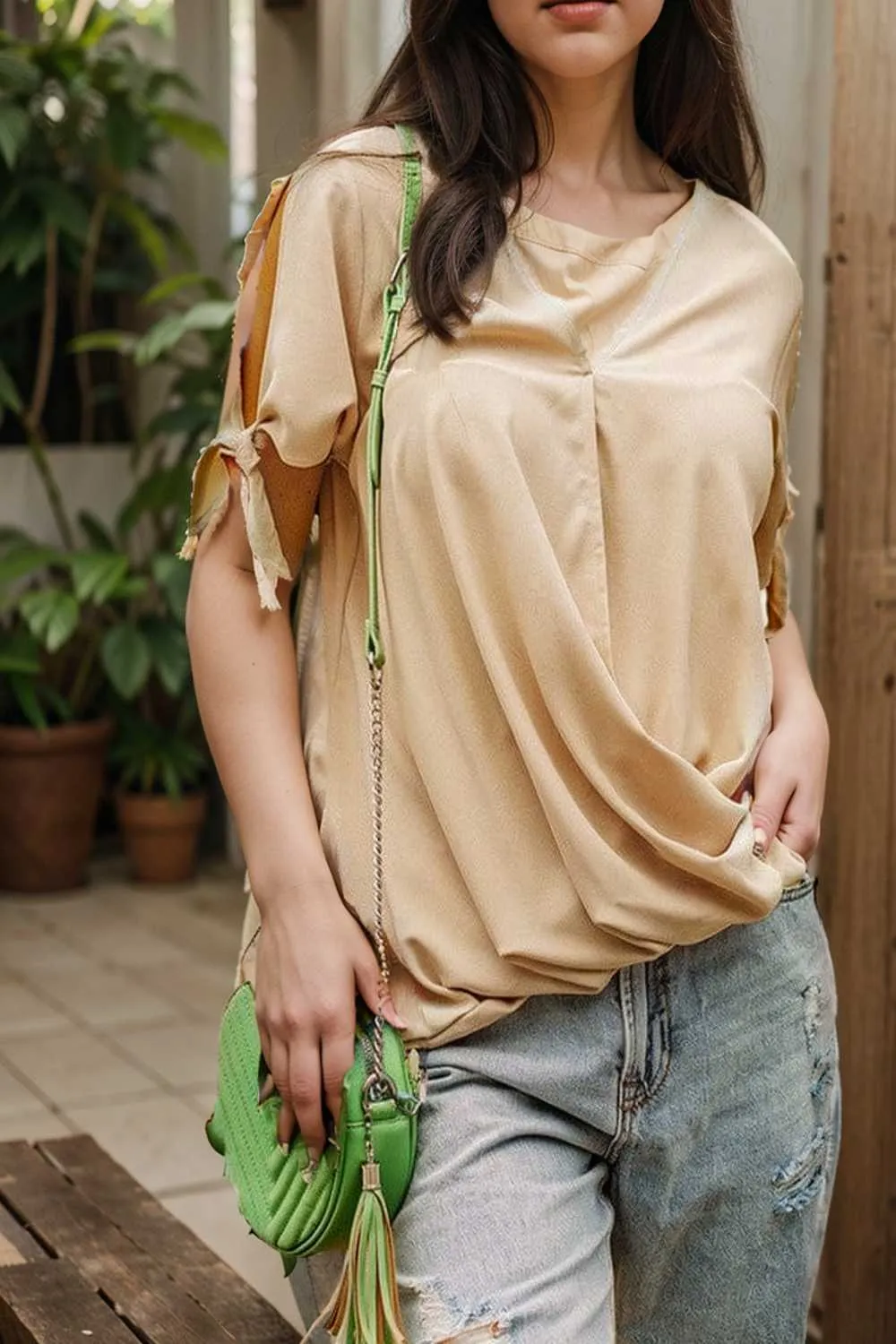 women s blouses loose solid belted long sleeve blouse