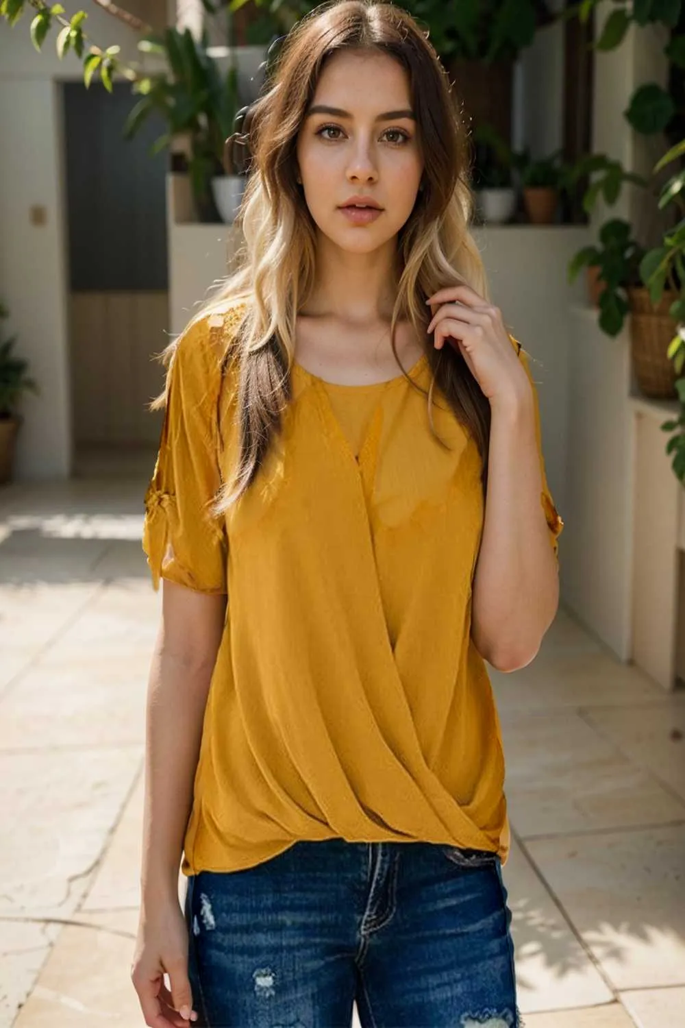 women s blouses loose solid belted long sleeve blouse