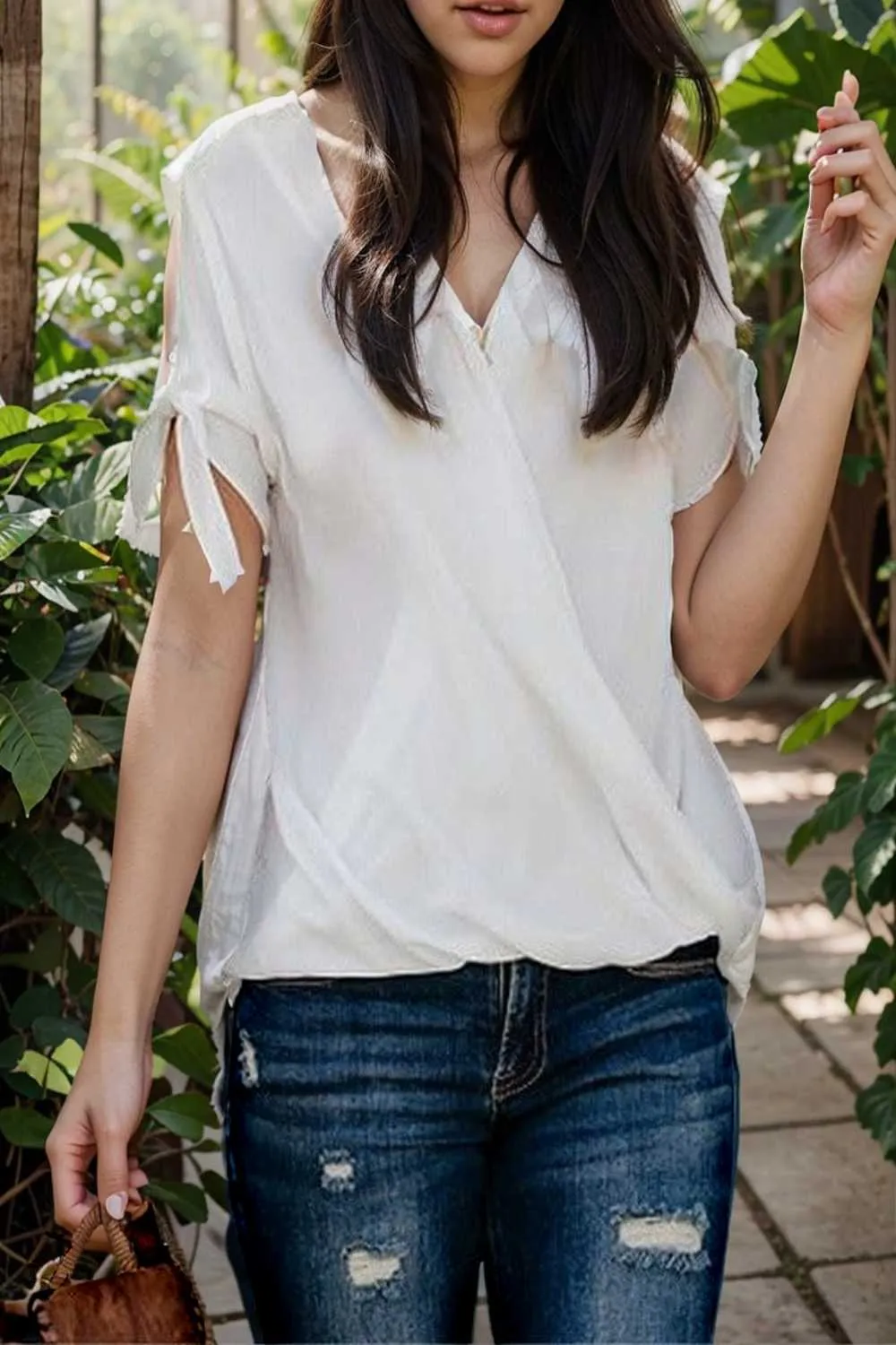 women s blouses loose solid belted long sleeve blouse