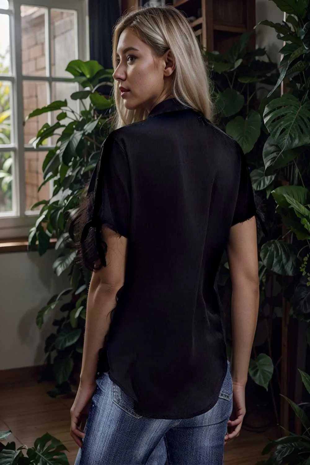women s blouses loose solid belted long sleeve blouse