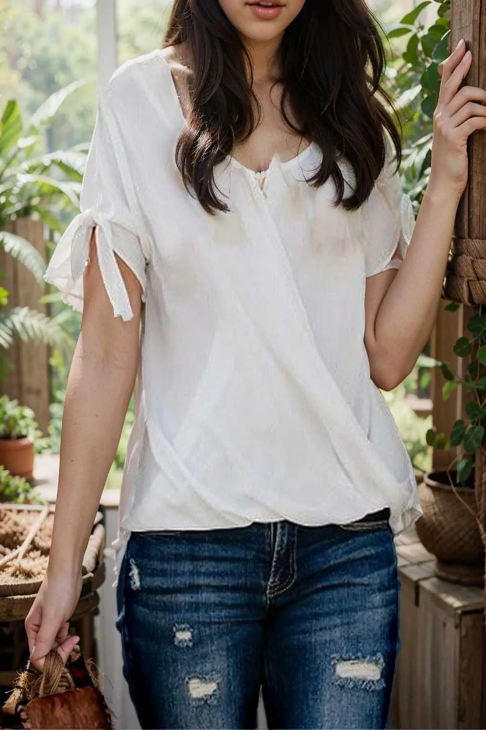 women s blouses loose solid belted long sleeve blouse
