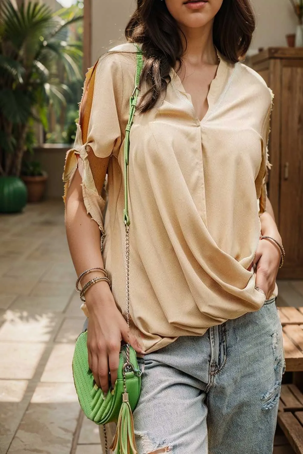 women s blouses loose solid belted long sleeve blouse