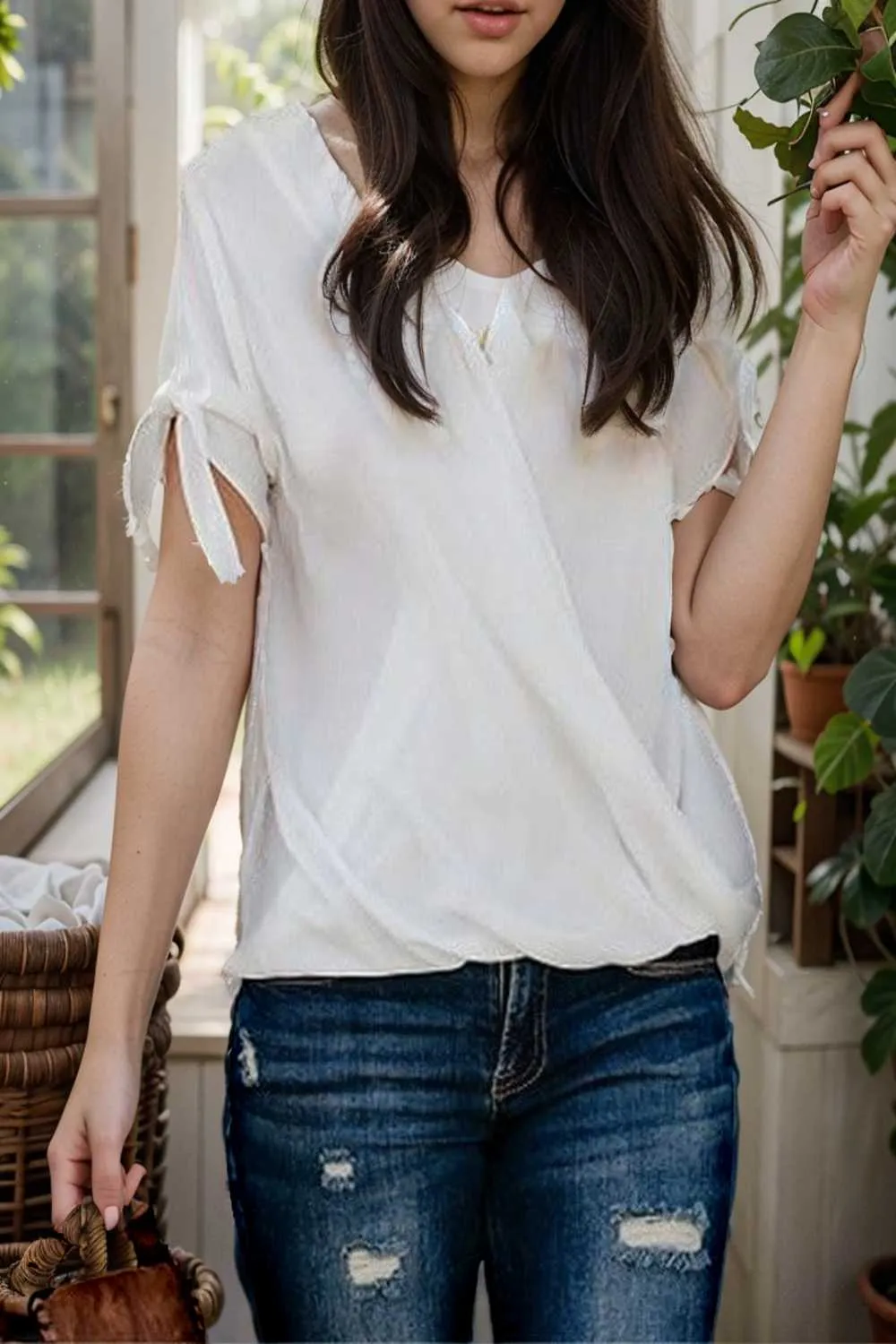 women s blouses loose solid belted long sleeve blouse