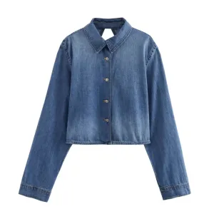 Women's Long Sleeve Backless Jacket | Cropped