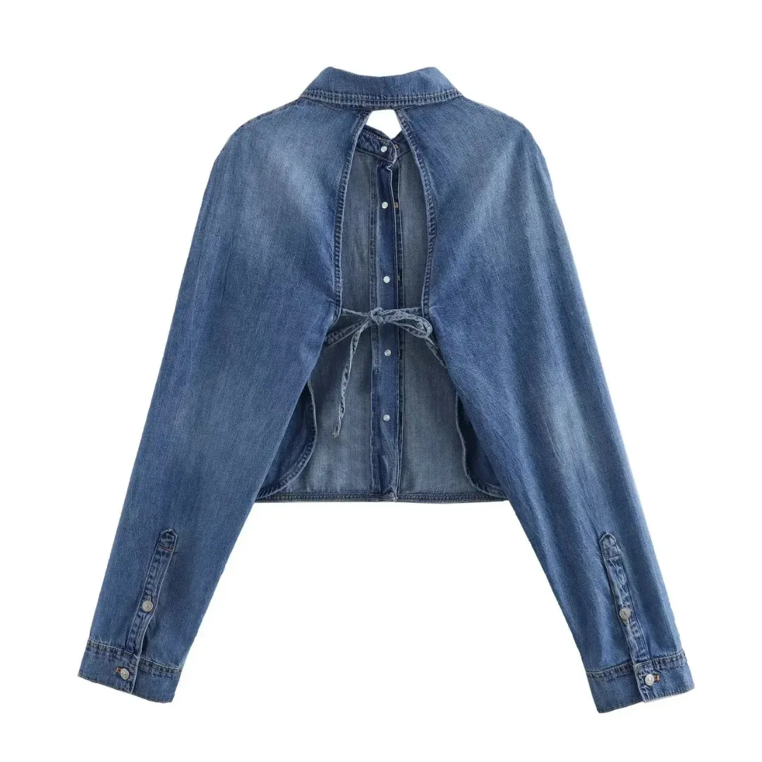 Women's Long Sleeve Backless Jacket | Cropped