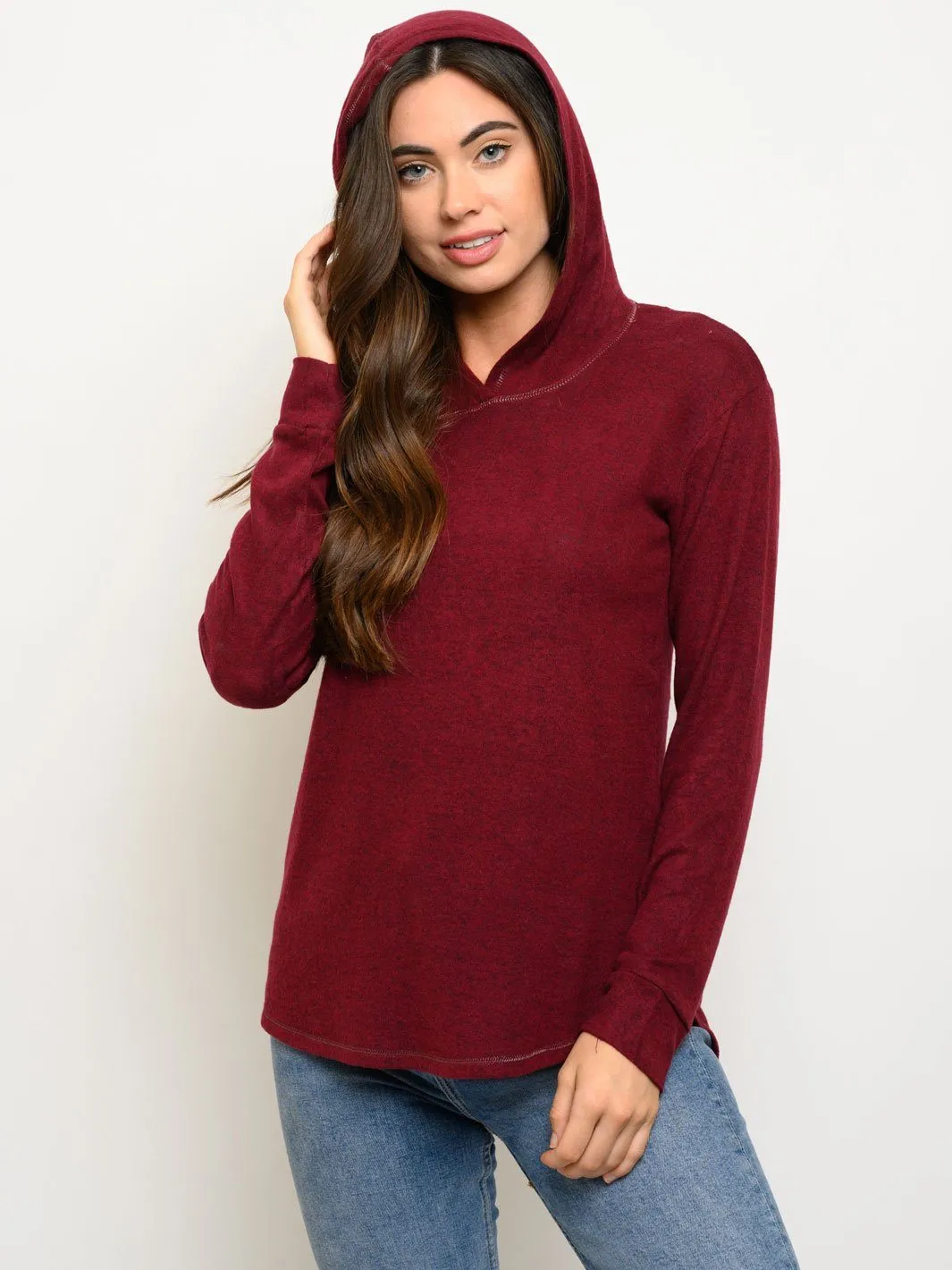 WOMEN'S LONG SLEEVE HOODIE TOP