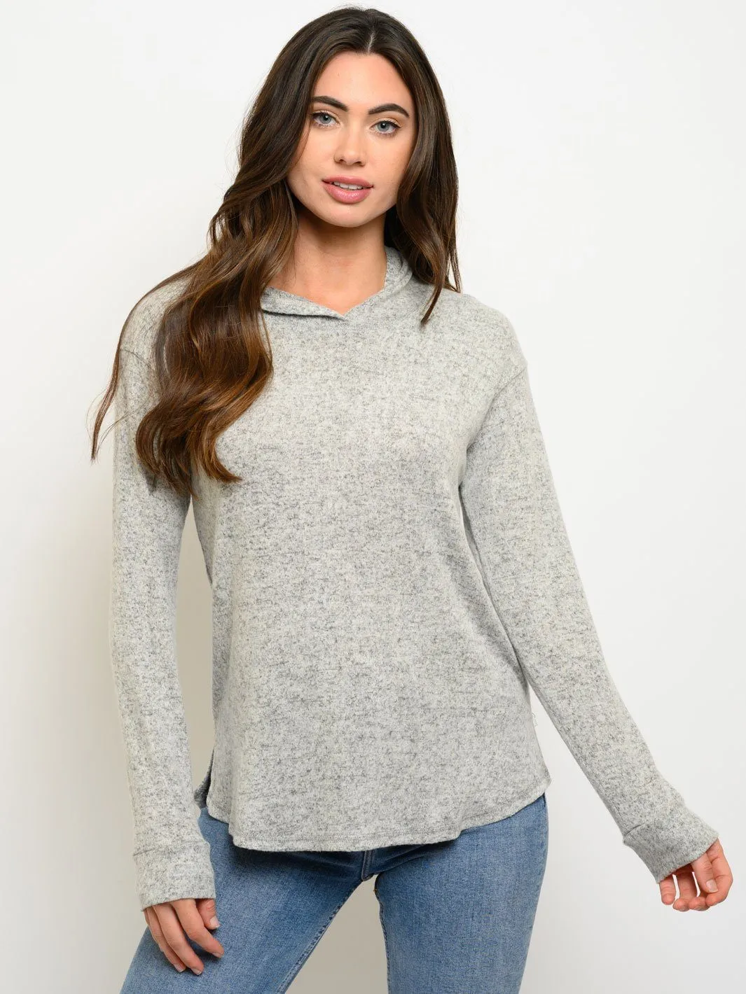 WOMEN'S LONG SLEEVE HOODIE TOP