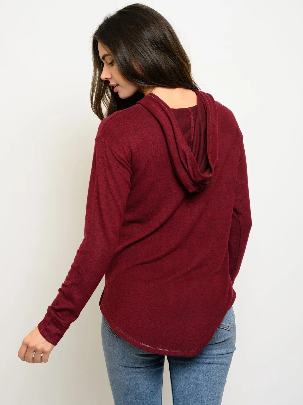 WOMEN'S LONG SLEEVE HOODIE TOP