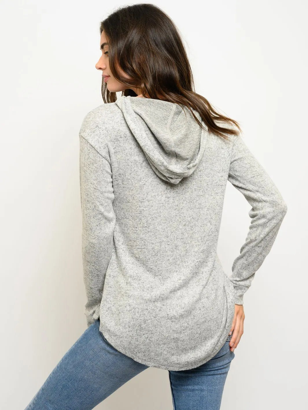 WOMEN'S LONG SLEEVE HOODIE TOP