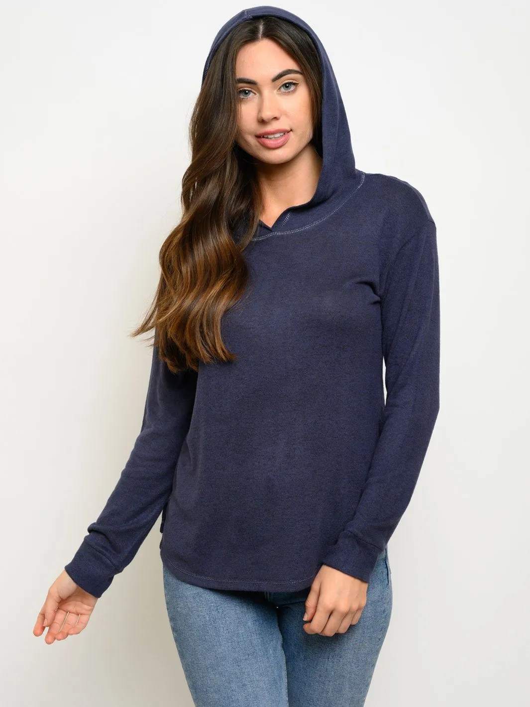 WOMEN'S LONG SLEEVE HOODIE TOP